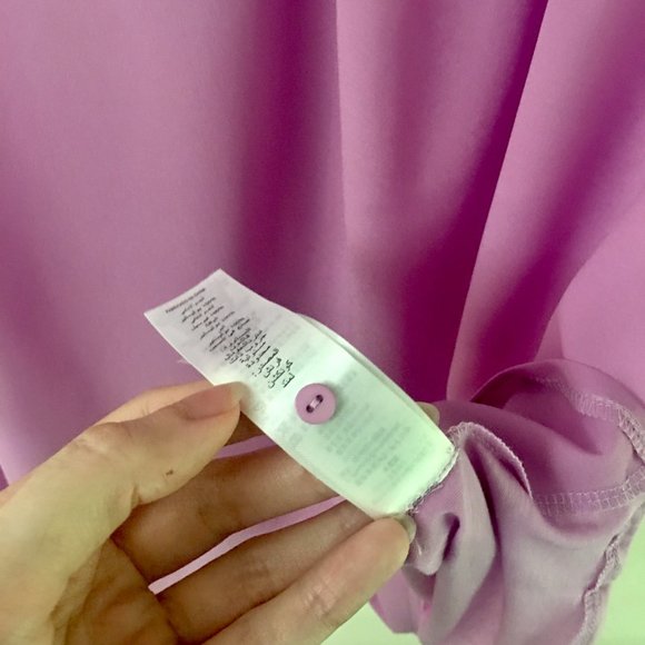 French Connection NWT Lilac Lavender Crepe Satin High Neck Sleeveless Blouse - Picture 7 of 10